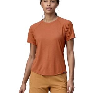 Patagonia Capilene Cool Trail Tee T-Shirt Sienna Clay Medium